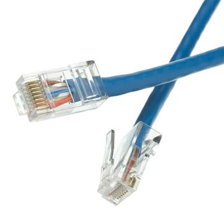 Cable Wholesale Cat5e Blue Ethernet Patch Cable, Bootless - 1 ft. 10X6-16101